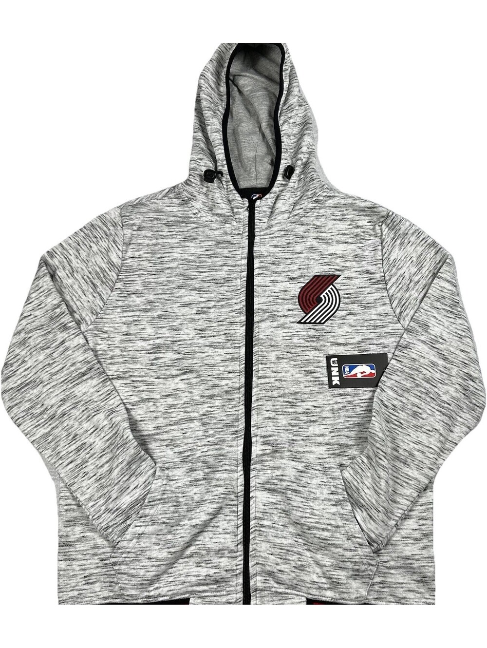 Portland Trail Blazers Women’s Full-Zip Hoodie Size Large Gray White NBA New